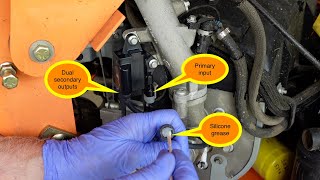 SCAG Kohler EFI Engine HOW TO Read CEL Code Cylinder  and Coil Change [upl. by Yebba]