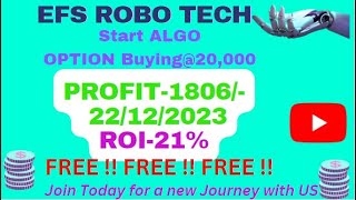 ROI 21 Free Option buying softwareALGO tradingBanknifty optionIntraday trading [upl. by Sidras]