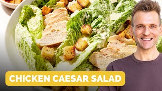 Chicken Caesar Salad  A classic recipe for everyones favorite salad [upl. by Susann223]