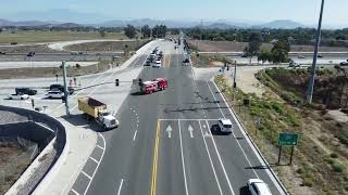 Menifee Fire Engine 68 and Menifee Police responding code 3  Drone Footage [upl. by Repmek220]