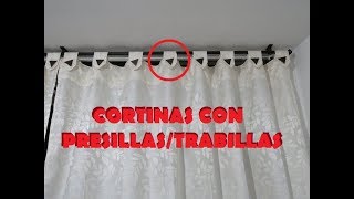 Cómo hacer CORTINAS con PRESILLAS  TRABILLAS FÁCILES  Paso a Paso  LATIN DIY [upl. by Jerri]