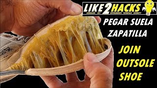 👟 Como PEGAR la SUELA de una ZAPATILLA 👟 How to GLUE the SOLE of a SNEAKER [upl. by Ahsinauj]