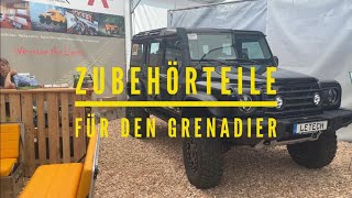 Welche Zubehörteile gibt es für den Ineos Grenadier Ich nehme euch mit zur Abenteuer amp Allrad Messe [upl. by Refinaj394]