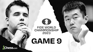 Nepomniachtchi vs Ding  FIDE World Championship  Game 9 ft Caruana Sachdev amp Hess [upl. by Ecirtnuahs309]