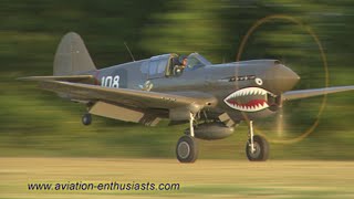 2013 Flying Proms Curtiss P40E Kittyhawk flight [upl. by Laks]