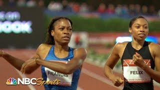 Allyson Felix back on 400m podium in Zagreb  NBC Sports [upl. by Parrisch]