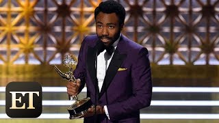 Emmys 2017 Donald Glover on Making History With Double Emmy Win Talks Expecting Baby No 2 [upl. by Refanej]