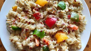 White Sauce Pasta Recipe  Fusilli Pasta  Lunch Box Recipe  Indian style pasta [upl. by Yornek]