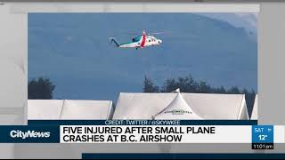 Five injured after small plane crashes at Abbotsford Airshow [upl. by Ruphina]