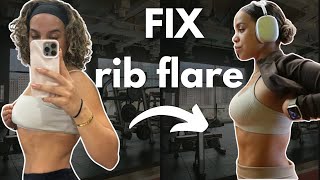 HOW to fix flare ribs my workout routine that transformed my rib flare [upl. by Loos]