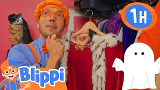 Blippi Pick Outs His Ghost Costumes  Blippi Halloween Cartoons  Moonbug Halloween for Kids [upl. by Ecirrehs748]