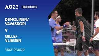 DemolinerVavassori v GilleVliegen Highlights  Australian Open 2023 First Round [upl. by Ellevart194]