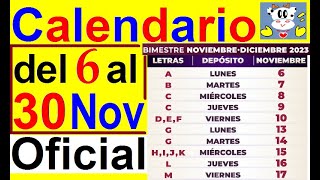 CALENDARIO OFICIAL PAGOS BIENESTAR 6 AL 30 NOVIEMBRE ADULTOS MAYORES PERS C DISCAPACIDAD Y MAMÁS T [upl. by Beverle]