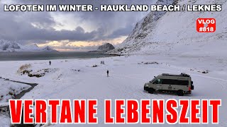 818 Geheimtipp im Winter Haukland Beach Lofoten  Der Teufel los  Leknes amp Polarlichter [upl. by Areik]