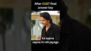 🤞🤞CUET Final answer key amp Result🤞🤞😢DU BHU university delhi au shorts trending viral [upl. by Bartram64]