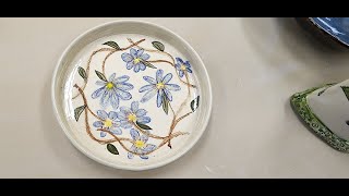 The Secret to Creating a Design Using Underglaze Pencils on Bisqueware [upl. by Anaihk]