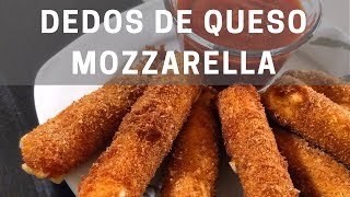 🧀🥖 Dedos de queso Mozzarella  Receta de palitos de queso [upl. by Menedez835]