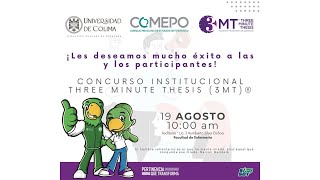 Concurso Institucional Three Minute Thesis 3MT® [upl. by Caitlin]