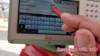 Total Station ts10 how to resection [upl. by Stutsman]