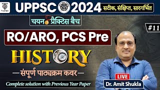 UPPSC 2024 amp ROARO 2023 History इतिहास UPPSC ROARO 2023  ROARO Practice 11 AK Shukla Sir [upl. by Skipton260]