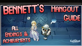 Bennett Hangout Guide All 6 Endings amp Secret Achievement  Genshin Impact Dating Sim Event [upl. by Lladnyk746]