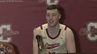 College of Charleston Mens Basketball Post Game Press Conference vs Elon 011124 [upl. by Riamo]