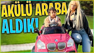 Yeni BMW Akülü Araba Aldık  Açtık Sürdük Eğlendik GamzeKarta [upl. by Dorahs]