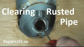 How To Clear Rusted Pipe To Restore Water Flow Using CLR [upl. by Ayoj]