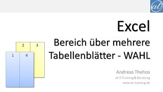 Excel  582  SVERWEIS über mehrere Tabellenblätter mit WAHL [upl. by Adihaj]