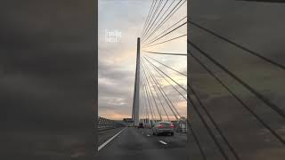 SOUTHBOUND across The Queensferry Crossing  River Forth near Edinburgh Scotland [upl. by Burt111]