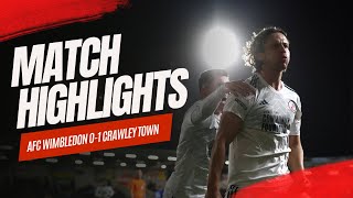 HIGHLIGHTS  AFC Wimbledon vs Crawley Town [upl. by Missak]