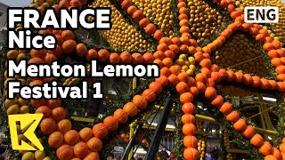 【K】France TravelNice프랑스 여행니스망통 레몬 축제Menton Lemon Festival 1Carriage Parades [upl. by Slaughter269]