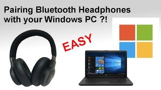 Pairing Bluetooth headphones to a Windows 10 Laptop or PC How to 👍 [upl. by Mihcaoj]