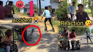 Skating Public Reaction 😱 Accident hoye gelo 😭  VloggerArobindu [upl. by Cornish]