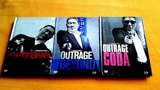 Takeshi Kitanos OUTRAGE Trilogie  Outrage Outrage Beyond Outrage Coda  Triple Mediabook Unboxing [upl. by Nairbal94]