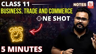 BUSINESS TRADE AND COMMERCE class 11 ONE SHOT  Chapter 1 Business Studies  Gaurav Jain [upl. by Nanek]