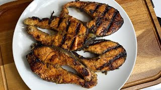 LEMON PEPPER SALMON STEAKS  GRILLED SALMON  HEALTHY FISH RECIPES  TERRIANN’S KITCHEN [upl. by Thierry]