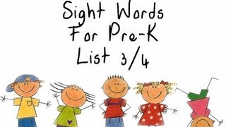 PreKindergarten Sight Words List 34 [upl. by Shannah569]