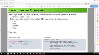 Curso Spring Boot amp Spring MVC  16Iteraciones en Thymeleaf  Expresión theach [upl. by Neill]