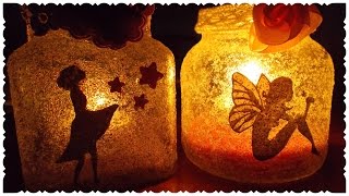 Lanterne con le Fatine ✨ DIY Fairy Jars  Tutorial Riciclo Creativo [upl. by Rumery]