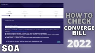 HOW TO CHECK CONVERGE BILL  Paano makita ang Bill or Statement of Account kay Converge 2022 [upl. by Eimarrej]