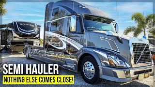 SEMI RV Hauler like NO OTHER  Full Tour of this 37 long BEAST [upl. by Leinoto]