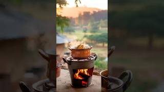 Making a Portable Clay Stove from a Metal Bucket for Outdoor Cooking 🔥 [upl. by Aiouqes]