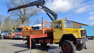 Iveco Magirus 15015 4x4 bonfiglioli crane stocknr 10184 for sale ViatraTrucks [upl. by Narayan]