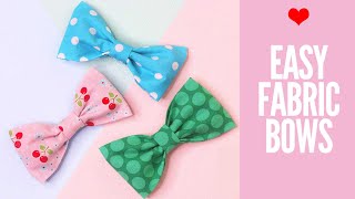 How to Make Fabric Bows DIY Hair Accessories DIY Fabric Bow [upl. by Yelsnia817]