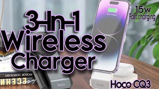 The Best 3in1 wireless charger  Hoco CQ3 wireless charging stations  The best gadget you must have [upl. by Nyrhtak80]