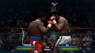 Fight Night Round 4 Foreman v Ali Rope a Dope Trophy [upl. by Casar143]