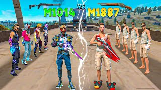 Evo M1014 vs EVO m1887 on Factory Roof  Pro Player vs Adam  Gun Skin Challenge  Garena Free Fire [upl. by Dnomed587]