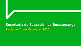 Proceso de registro a los cupos escolares 2025 [upl. by Ennairam]