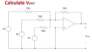 OpAmps Example 1 Summing Amplifier [upl. by Azeria]